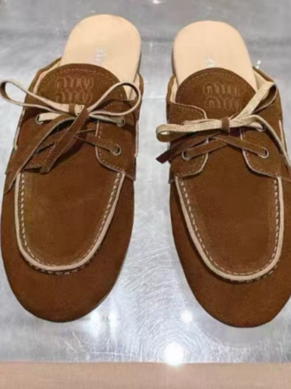 Miu Miu Suede Mule Slides